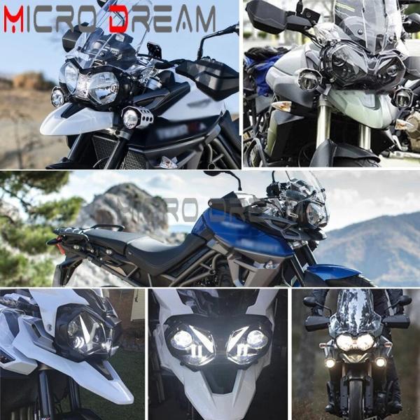 並行輸入品 バイク用LEDヘッドライト ハイキング用ライト エンジェル目 12v 110w/lo tiger 800 xc/xr/xca/xcx explorer xc xr xcx rt xrxの画像