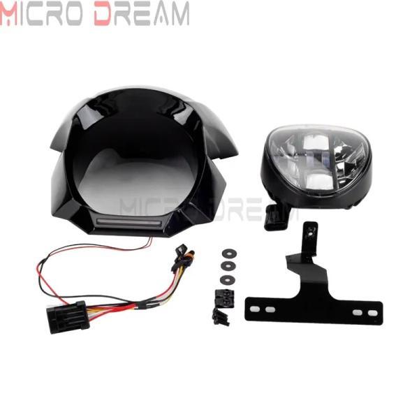 並行輸入品 Ledヘッドライトフェアリングw/drlライト高低ビームアセンブリソフ18-22ブレイクアウト114 107 fxbr fxbrsバイクヘッドライト_1