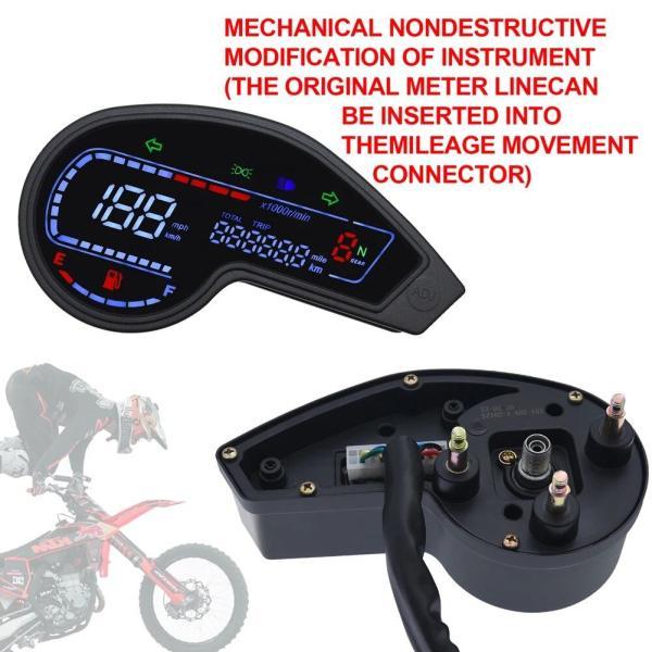 並行輸入品 バイク用デジタルLEDスピードメーター 電子走行距離計 アンチグレアインテリジェント スピードメーター クロスマックス用150 dm200 xr190の画像
