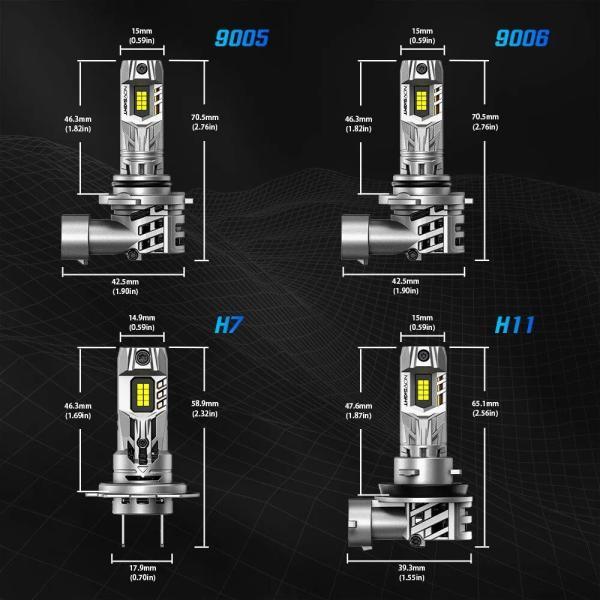 並行輸入品 Novsight-ミニLEDヘッドランプH7 1:1電球 70W 16000lm ファン付き 6500k 12V ライト プラグアンドプレイ h7