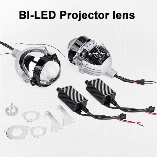 並行輸入品 Bi-LEDプロジェクターレンズ 4300k 120w 3.0インチ h4用 h7 9005 カーヘッドライト ハイロービーム 2個_1