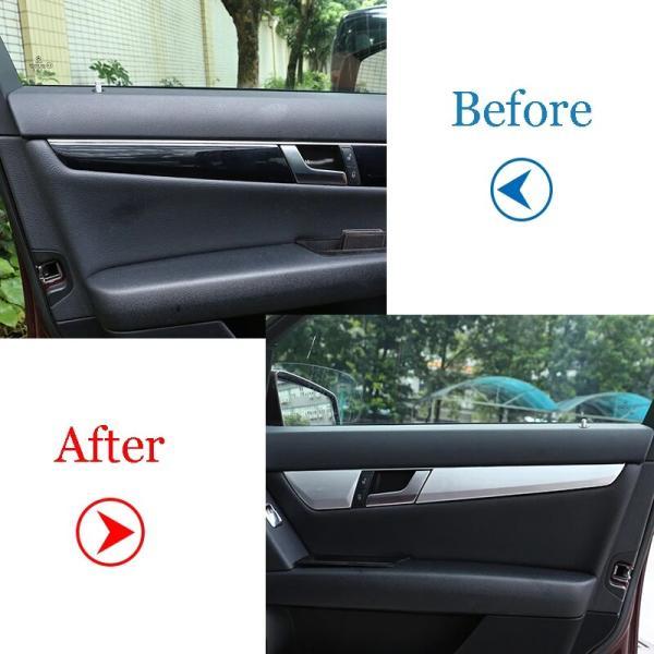 並行輸入品 メルセデス ベンツ CクラスW204 c180 c200 2009-2014用クロームドア装飾パネルカバートリムの画像