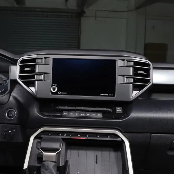 並行輸入品 トヨタ Toyota tundra 2022 2023用アクセサリー マットブラック 車用中央制御エア出口 ナビゲーションスクリーン ステッカー カーアクセサリーの画像