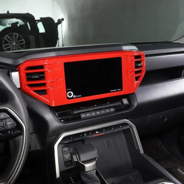 並行輸入品 トヨタ Toyota tundra 2022 2023用アクセサリー マットブラック 車用中央制御エア出口 ナビゲーションスクリーン ステッカー カーアクセサリーの画像