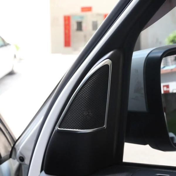 並行輸入品 Roverディスカバリー4 lr4 2009-2016用カーテープ クロームオーディオ スピーカーフレーム カーアクセサリー 2個の画像