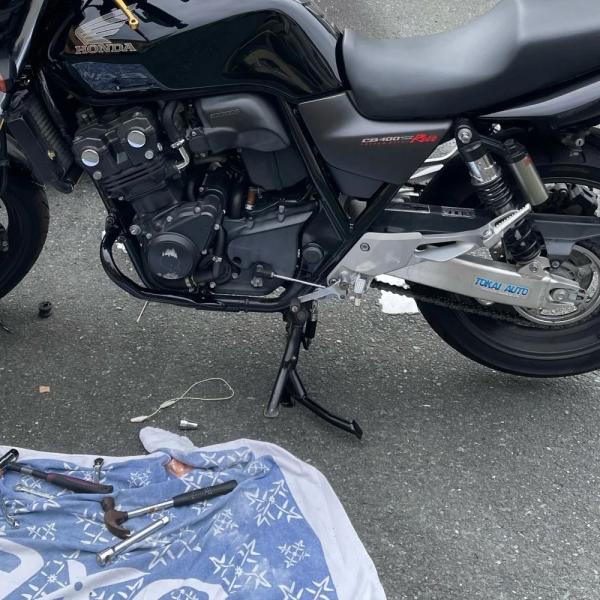 並行輸入品 ホンダcb400 vtec ii iiIII iv 00-17 アルミニウム合金センタースタンド 駐車場確認スタンド_1