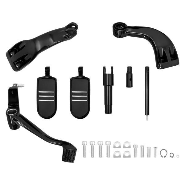 並行輸入品 ハーレースポーツスターxl 883 72 48用バイク 二輪ミッドコントロールキット フットレスト ペダル ペダルラバーリングセットの画像