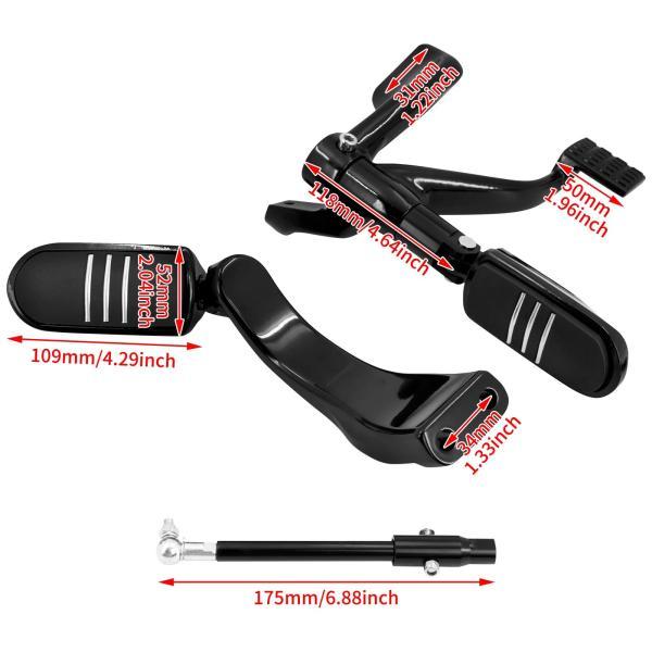並行輸入品 ハーレースポーツスターxl 883 72 48用バイク 二輪ミッドコントロールキット フットレスト ペダル ペダルラバーリングセットの画像