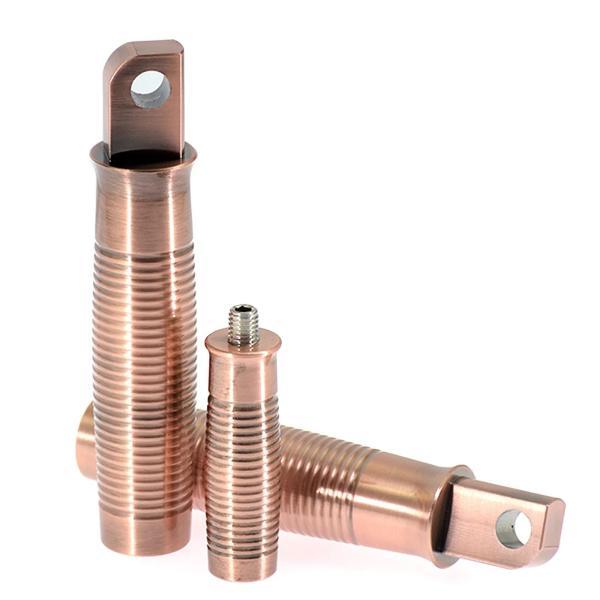 並行輸入品 バイクリアセットフットペグ25mm1インチ バーハンドグリップフットレストシフターペグ銅ハーレーダイナスポーツスターXL1200ツーリングロードグの画像