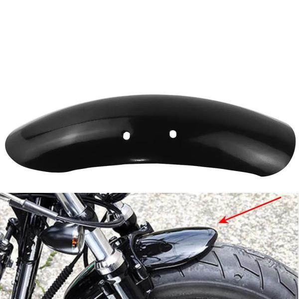 並行輸入品 ハーレースポーツスター48xl1200xフォーティエイト2010-2017 xl883 04-2016用バイク 二輪グロスブラックフロントフェンダーマッドガードプロテの画像