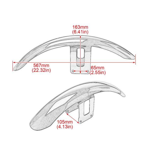 並行輸入品 ハーレースポーツスター48xl1200xフォーティエイト2010-2017 xl883 04-2016用バイク 二輪グロスブラックフロントフェンダーマッドガードプロテの画像