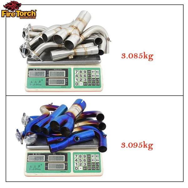並行輸入品 カワサキ Zx6r 636 ZX-6R zx 6r 2009-2022用 バイクエキゾーストシステム フロント接続パイプ スリップオンシステム_4