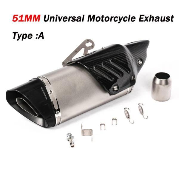 並行輸入品 カーボン バイクエキゾーストサイレンサー 51mm ヒートシールド ninja650 r6 er6f r3 gsx s750 z900_2