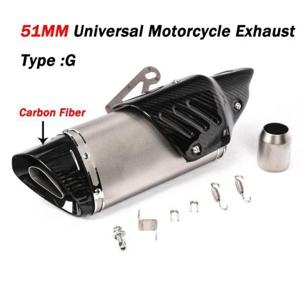 並行輸入品 カーボン バイクエキゾーストサイレンサー 51mm ヒートシールド ninja650 r6 er6f r3 gsx s750 z900_5