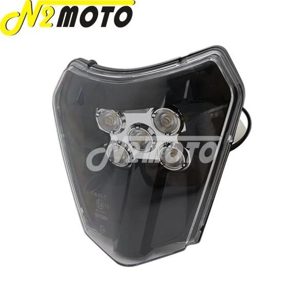 並行輸入品 KTM モトクロスエンデューロLEDヘッドライト ハイ/ ロビーム 125 250 300 350 6日間 exc xcf xcw tc e 450 530 690の画像