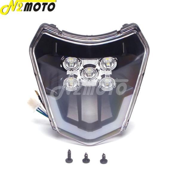 並行輸入品 KTM モトクロスエンデューロLEDヘッドライト ハイ/ ロビーム 125 250 300 350 6日間 exc xcf xcw tc e 450 530 690の画像