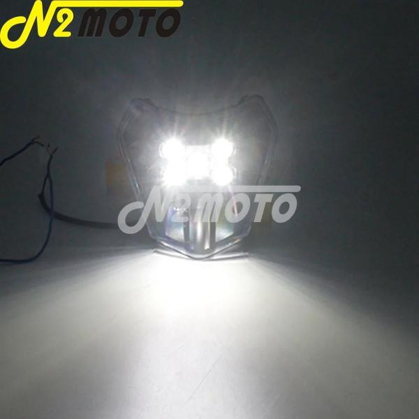 並行輸入品 KTM モトクロスエンデューロLEDヘッドライト ハイ/ ロビーム 125 250 300 350 6日間 exc xcf xcw tc e 450 530 690の画像