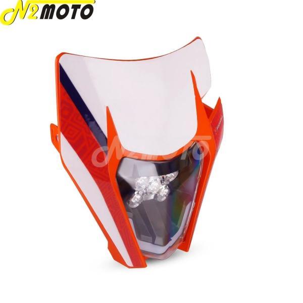 並行輸入品 KTM デュアルスポーツモトクロスhi/loビームledフロントヘッドライトフェアリングヘッドライトマスク exc xcw XC-W EXC-F 250 300 350 450 500_1