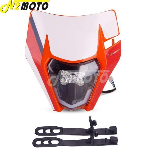 並行輸入品 KTM デュアルスポーツモトクロスhi/loビームledフロントヘッドライトフェアリングヘッドライトマスク exc xcw XC-W EXC-F 250 300 350 450 500_2