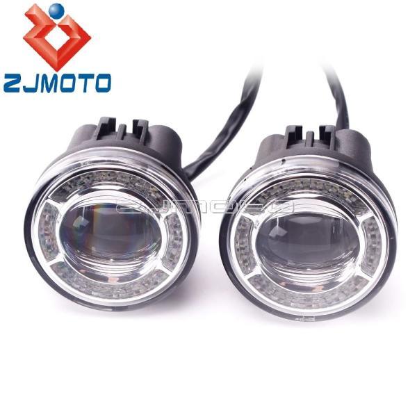 並行輸入品 バイク LED バイクフォグライト 6000K カップライト 補助フォグライト 電話アタッチメントキット付き 2018-2021_2