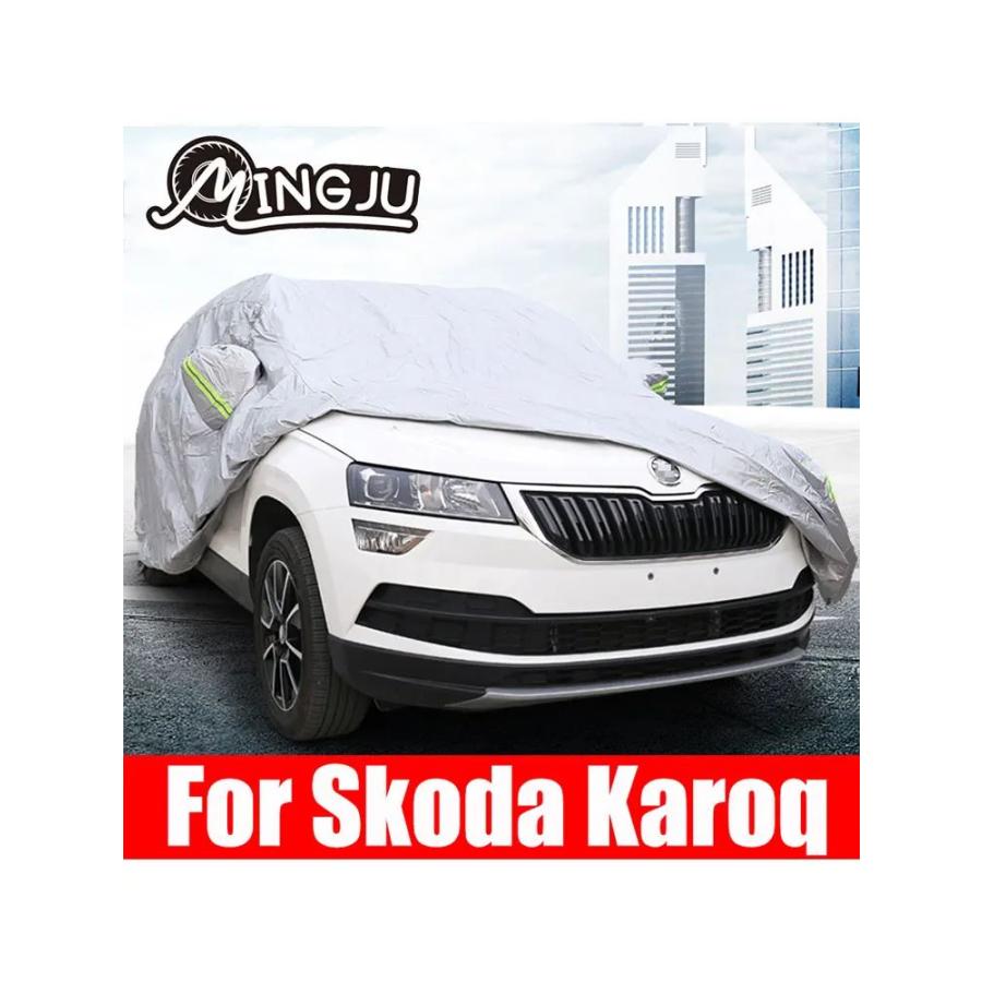 並行輸入品 SKoda-保護カバー 防塵 日焼け止め 屋外用 フルカバーアクセサリー 2019-2021の画像