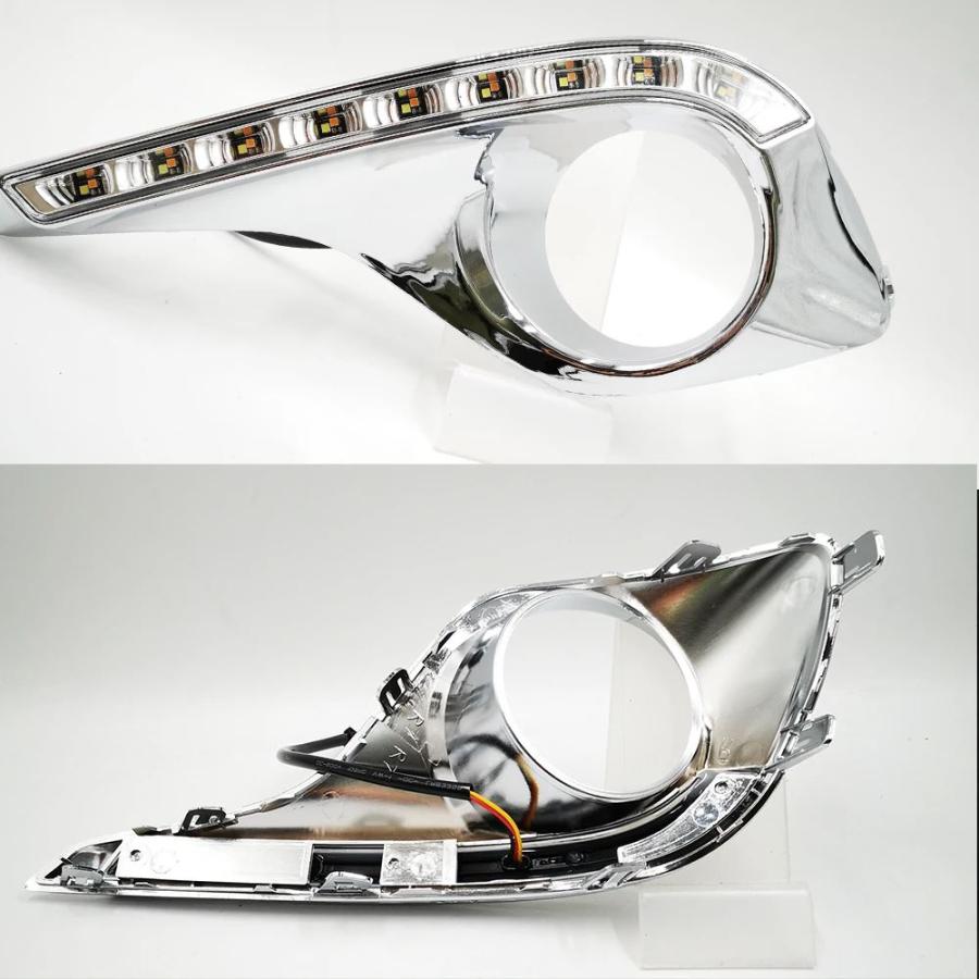 並行輸入品 Cscsnl 2個drlトヨタハイランダー2012 2013 2014日中走行用ライトフォグライトランプランプカバーヘッドライト12 12vデイライトスタイリングの画像