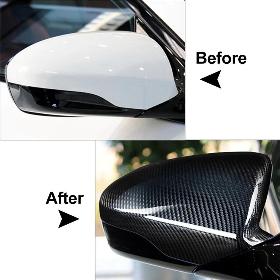 並行輸入品 サイドミラーカバーbmw F10 F12 mシリーズM5 M6 2012-2016スタイル追加カーボンバックミラーキャップ_5