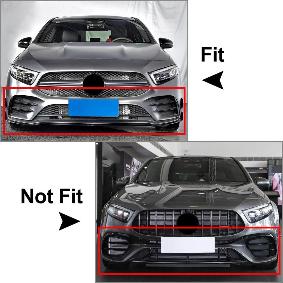 並行輸入品 メルセデスベンツ用装飾アクセサリー 車用フロントバンパーキット 7個 サイドボード 装飾用 W177 a180 a200 a35 amg用の画像