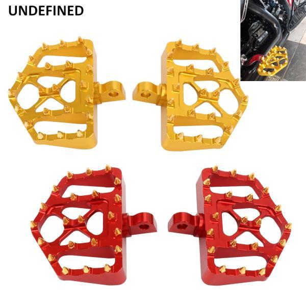 並行輸入品 ハーレー mxフットペグゴールドワイド双眼鏡ボードスポーツスターxl 1200 883 dynafxdf softail用フットレスト_5