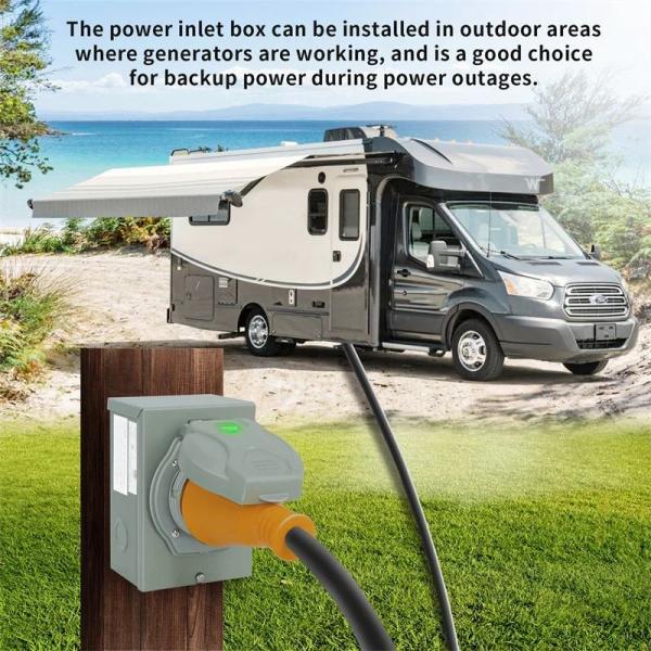 並行輸入品 発電機用30アンペア発電機 NEMA L14-30P 4プロングジェネレーター用 コード125/250ボルト 7500ワット 耐候性 屋外使用の画像