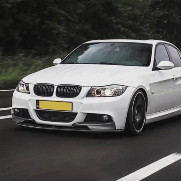 並行輸入品 BMW 光沢黒フロントバンパーブレード チンリップ スプリッター ディフューザー ボディキット スポイラーガード 3シリーズ E90 E91 LCI Mスポー_2