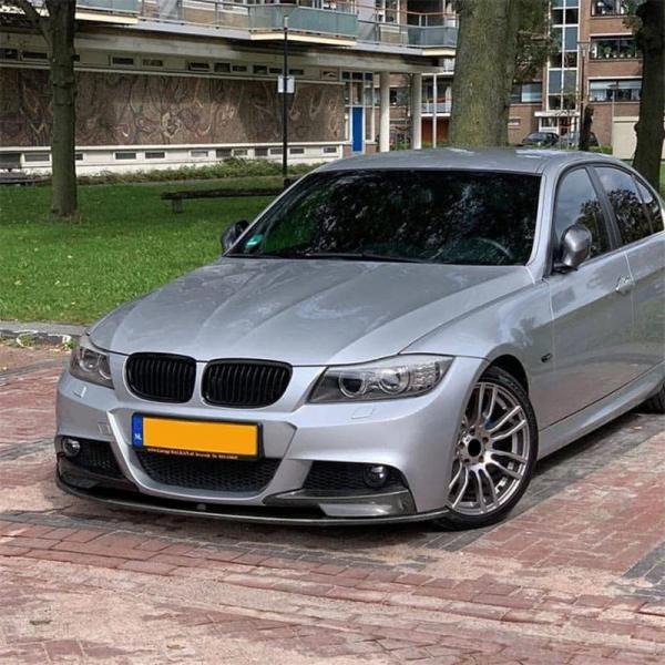 並行輸入品 BMW 光沢黒フロントバンパーブレード チンリップ スプリッター ディフューザー ボディキット スポイラーガード 3シリーズ E90 E91 LCI Mスポー_3