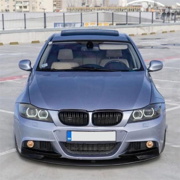 並行輸入品 BMW 光沢黒フロントバンパーブレード チンリップ スプリッター ディフューザー ボディキット スポイラーガード 3シリーズ E90 E91 LCI Mスポー_5