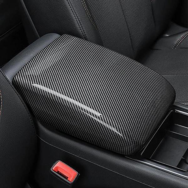 並行輸入品 アウディ Q5/2018-2022用センターアームレスト 装飾 カーボン トリムの画像