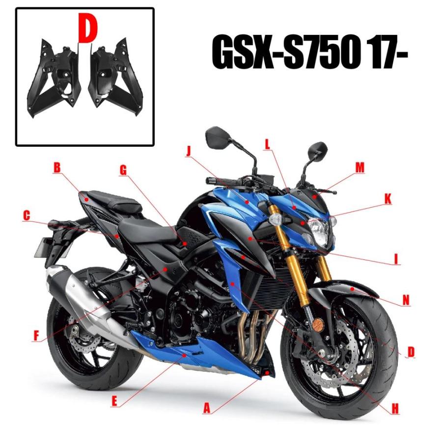 並行輸入品 スズキ用射出成形ボディ 保護タンク モデルGSX S 750 GSXS750 GSX S750 2017 2021 18 19 2020_5