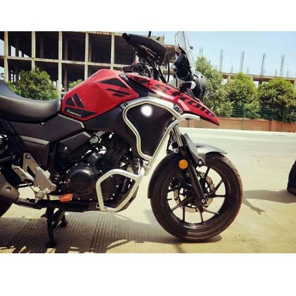 並行輸入品 スズキ V-ストーム V 嵐 DL250 2016 2017 DI 250 ラジエーターエンジンガードバーアッパー + アンダーフレームプロテクターの画像