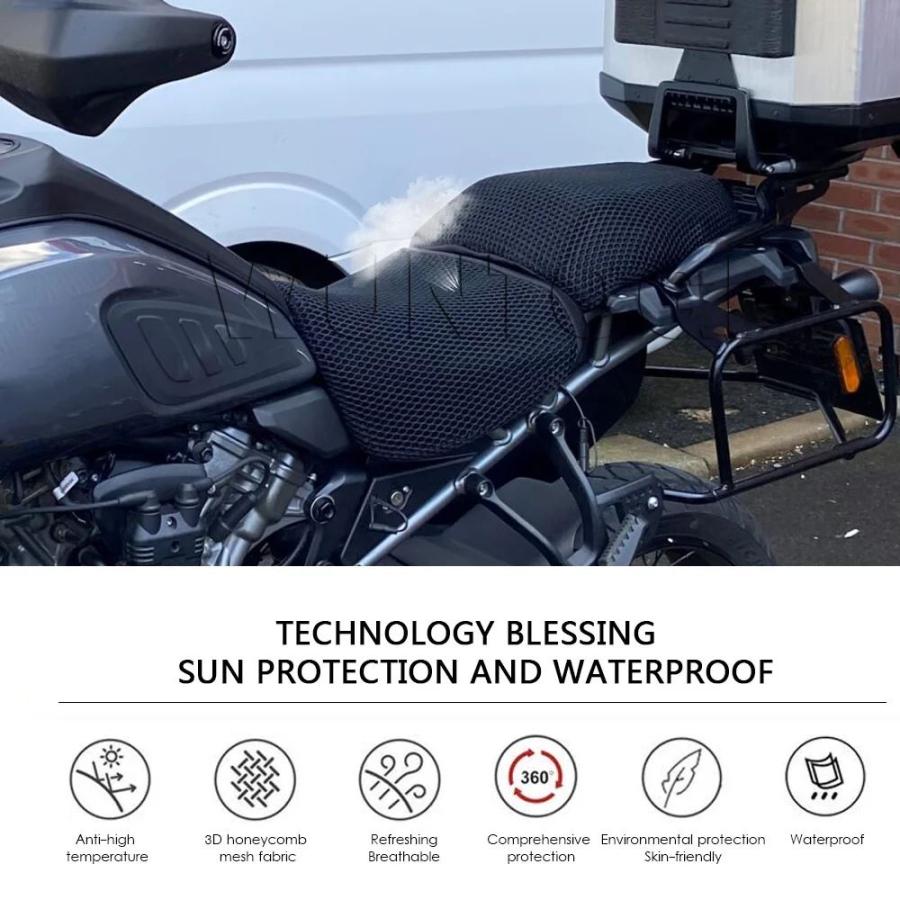 並行輸入品 ハーレーパンアメリカメカ1250 P1250 P1250S 2021 2022 3D通気性シートカバー断熱シートクッションPA 1250/Sの画像