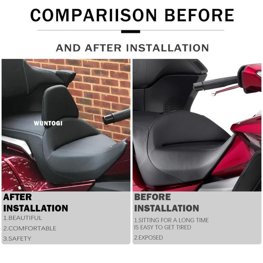 並行輸入品 フィットホンダゴールドウィングツアーDCTエアバッグ1800 F6B GL1800 2018 2019 2020 2021 NEWフロントドライバライダーバックレスト