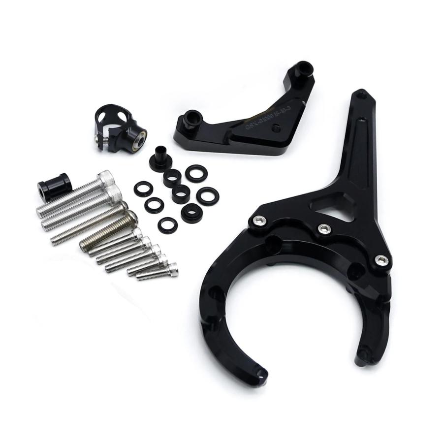 並行輸入品 スズキGSXS 2023 2022 GSXS1000 GSX-S 1000 2016-2021用カーボンステアリングダンパースタビライザー 取り付けキット GSX-S1000Fの画像