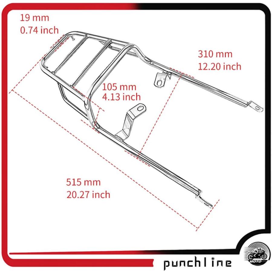 並行輸入品 ボネビル用リアラゲッジラックトップボックスケース T100 T 100 T120 T 120 ストリート ツイン900用の画像