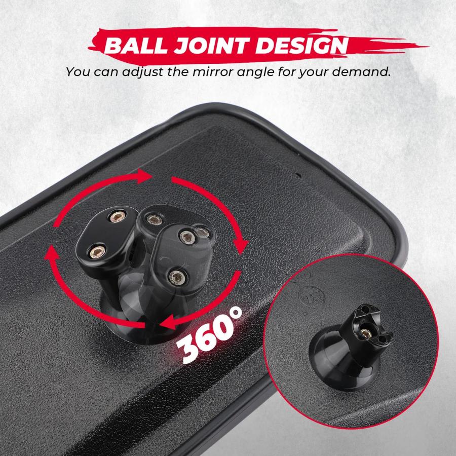 並行輸入品 -リアビューサイドミラー 新バージョン JOHONDEEREトラクター用 0.6インチ -0.8インチ ラウンドスクエアチューブ ケースIH
