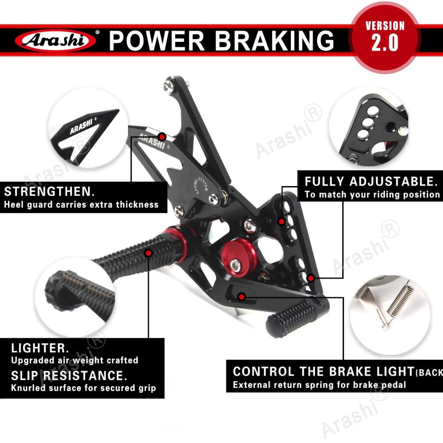 並行輸入品 嵐1セットホンダCBR1000RR 2004 - 2020 フットレストブレーキパーツフッペグCBR1000 CBR 1000 RR 2008 2009 2010 2011
