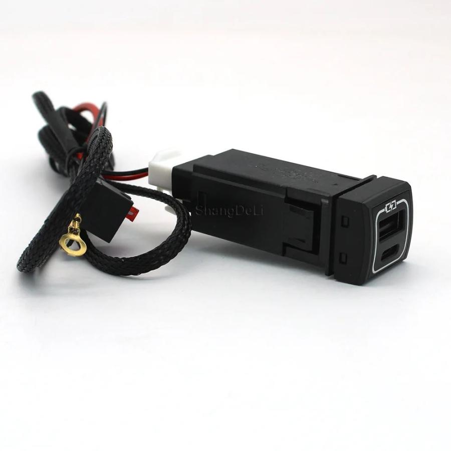 並行輸入品】 ヒューズボックス 電力供給 青色光 充電器TYPE-C PD QC3