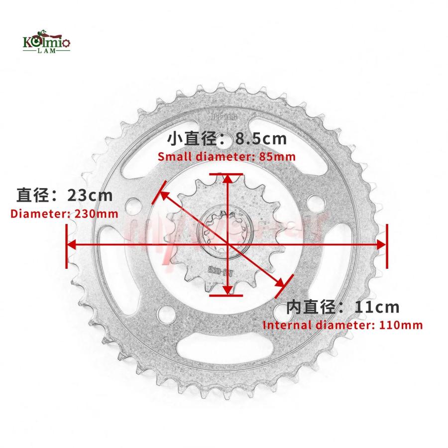 並行輸入品 16T 44TフロントリアスプロケットホンダCBR600 F2 F3 1991 1996 CBR 600 CBR600F2 CBR600F3 1992 1993 1994 1995_3