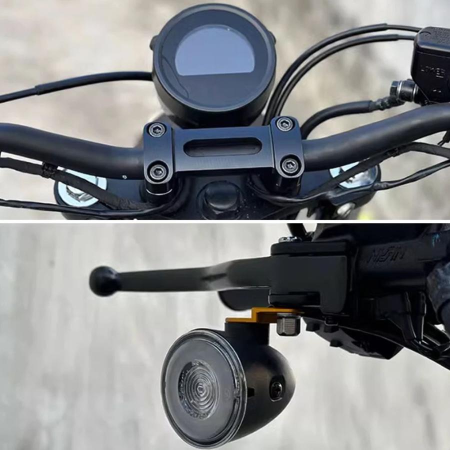 並行輸入品 サイドウィンカーブラケット付きハンドルバーカバー プレスコード器具 ホンダCM300CM500CMX500の画像