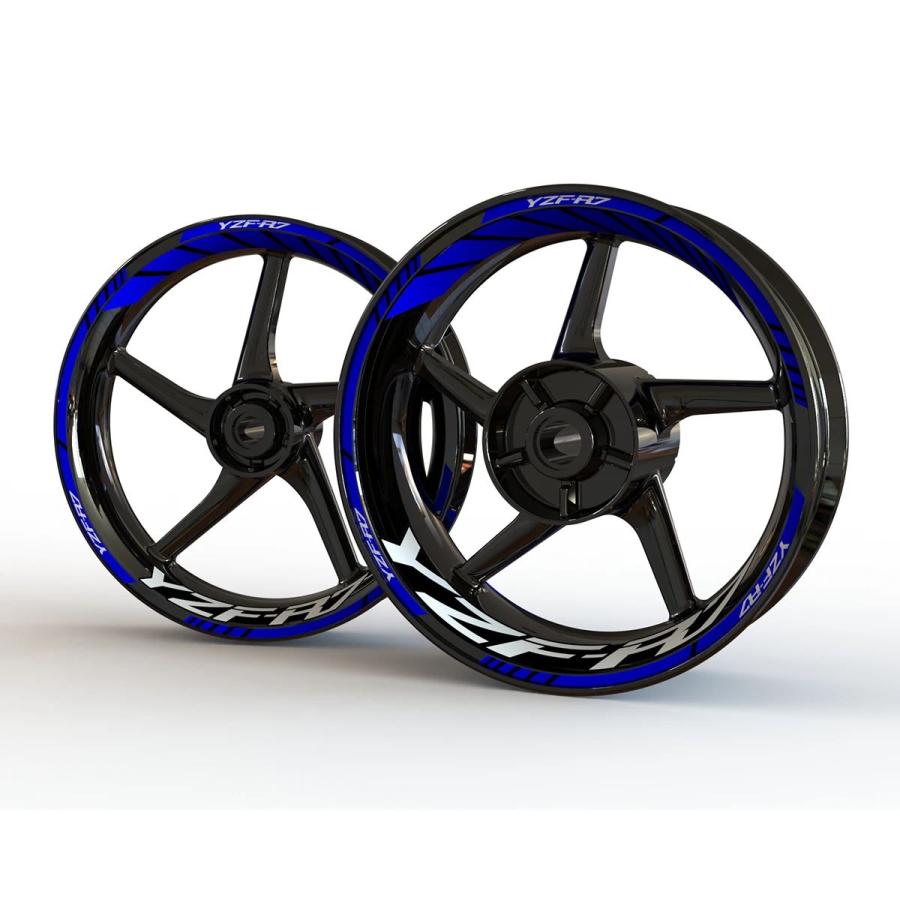 並行輸入品 ヤマハR7用ホイールステッカー フロントロゴリアセット YZF