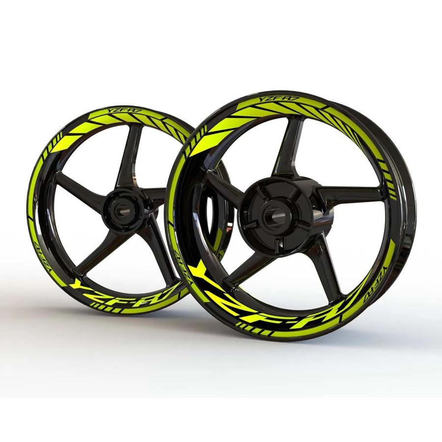 並行輸入品 ヤマハR7用ホイールステッカー フロントロゴリアセット YZF