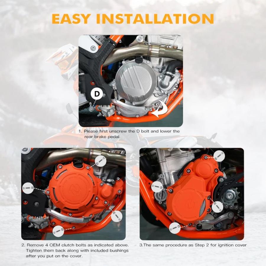 ブランド登録なし - 並行輸入品 イグニッションカバー 添え物KTM EXCF 250 350 2017 2022 XCFW 350 2020 2022 FREERIDE 4T 2019 2020
