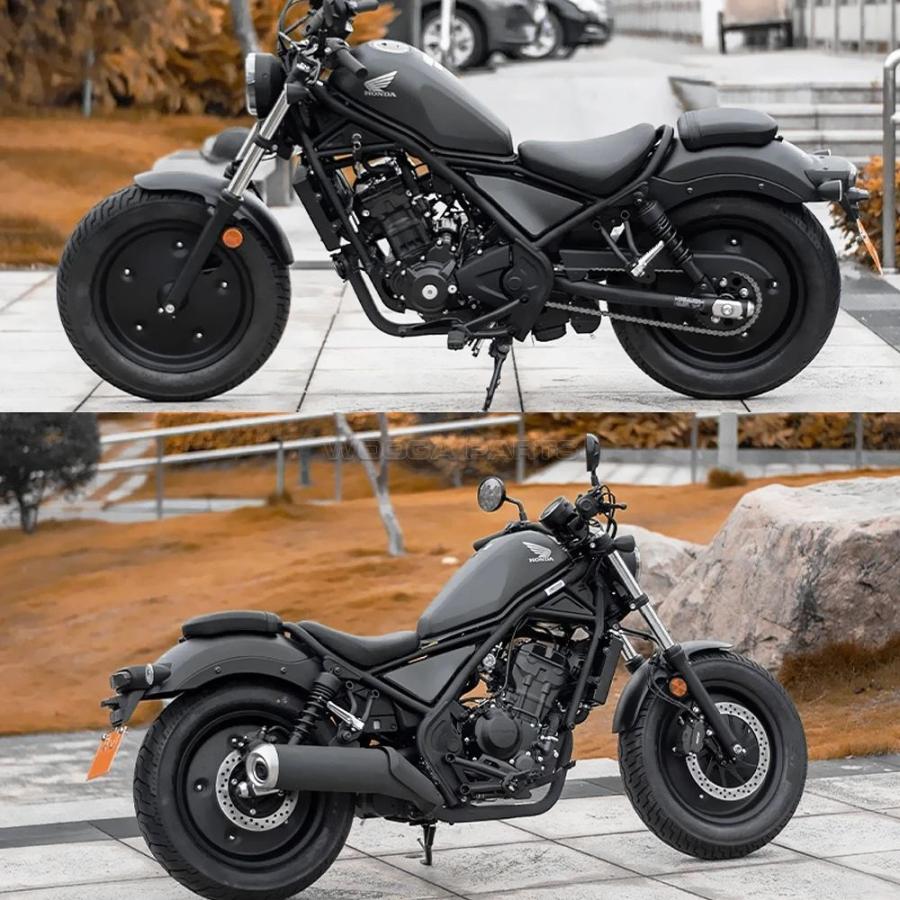 並行輸入品 ホイールカバーセットホンダレブル 250 300 500 フロントリアホイールカバー CMX 250 300 500 レブル黒鎧カスタムリムホイールの画像