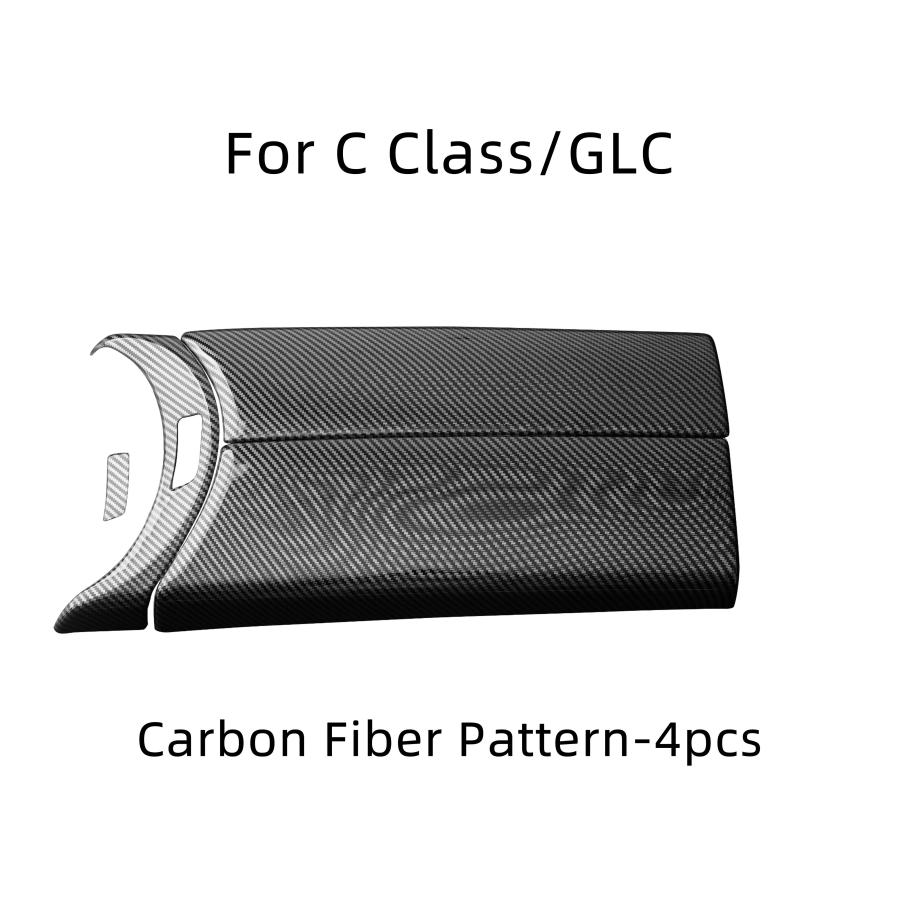 並行輸入品 カーセンターコンソールアームレストボックスパネル 車内アクセサリー メルセデスベンツCクラス GLC W205 X253 A205 C205 C253用トリムカバー